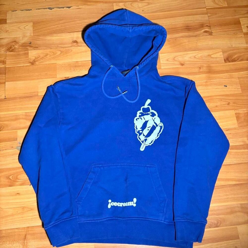 Icecream Blue Hoodie Size S Skater Streetwear Graphic Pullover Sweatshirt